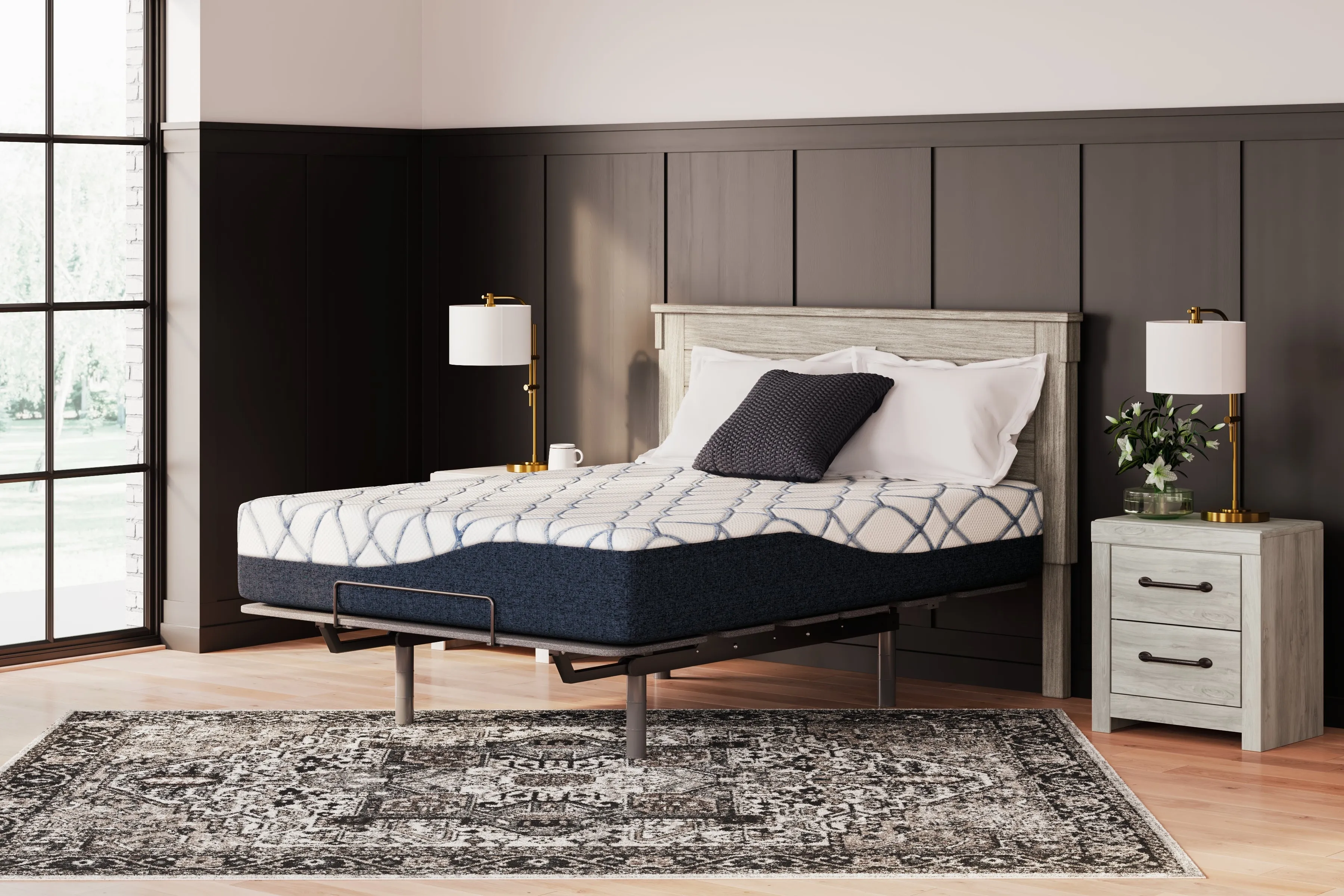 12 Inch Chime Elite 2.0 White/Blue Queen Mattress