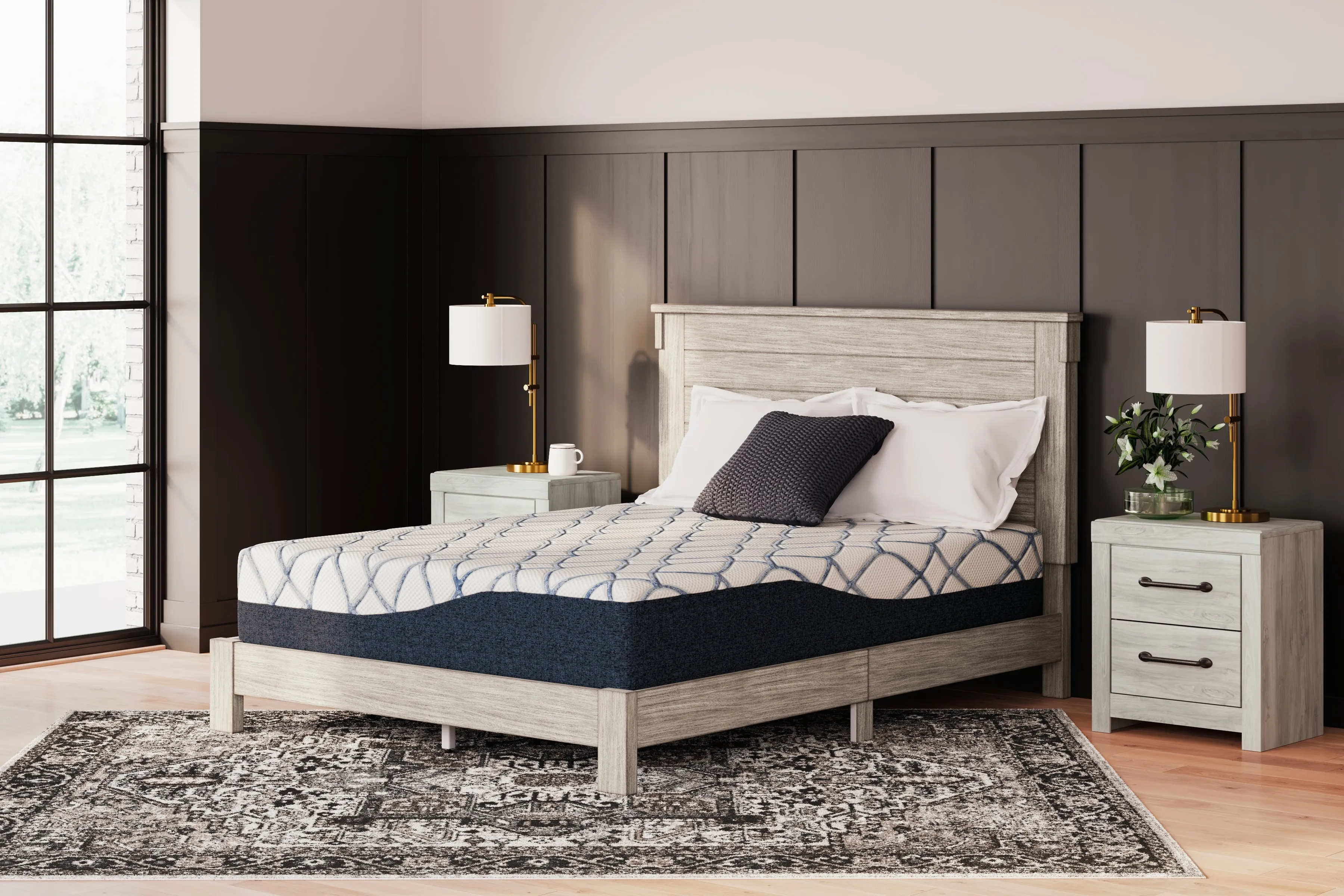 12 Inch Chime Elite 2.0 White/Blue Queen Mattress
