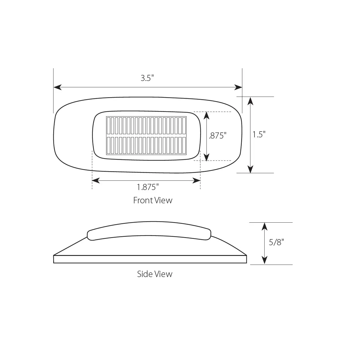 3-1/2″ Rectangular Prime LED Marker Light (Choose Color)