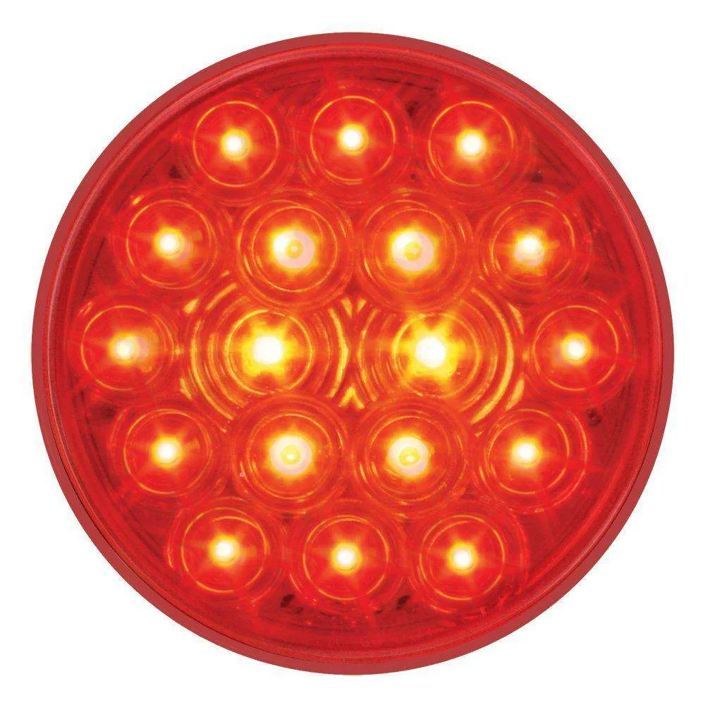 4" Round Stop Turn Tail 18 LED Sealed Light Red | HDV4002R