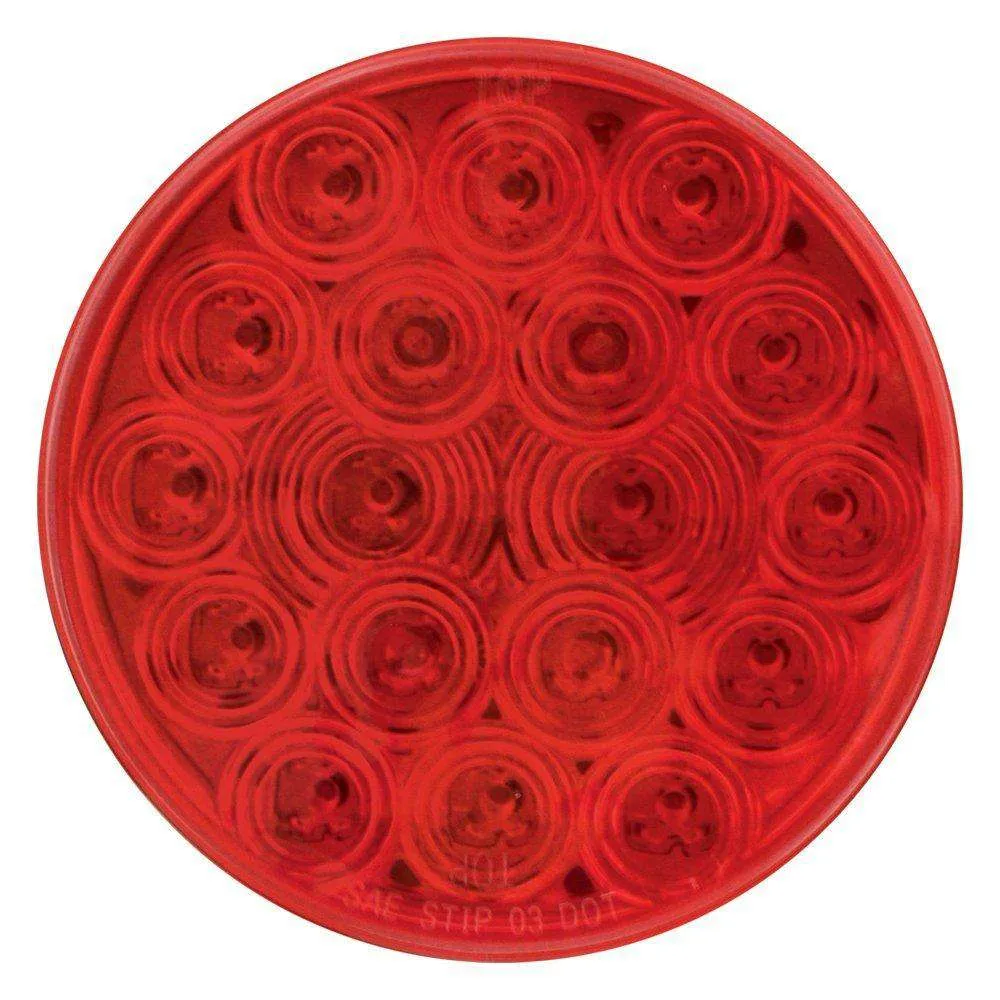 4" Round Stop Turn Tail 18 LED Sealed Light Red | HDV4002R