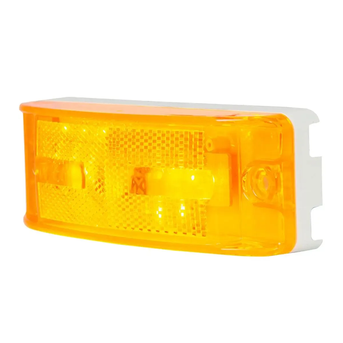 78283 TURTLE STYLE AMBER 6 LED MARKER LIGHT, REFLECTOR LENS