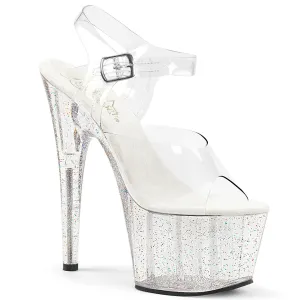 Adore-708MG Clear, 7" Heels