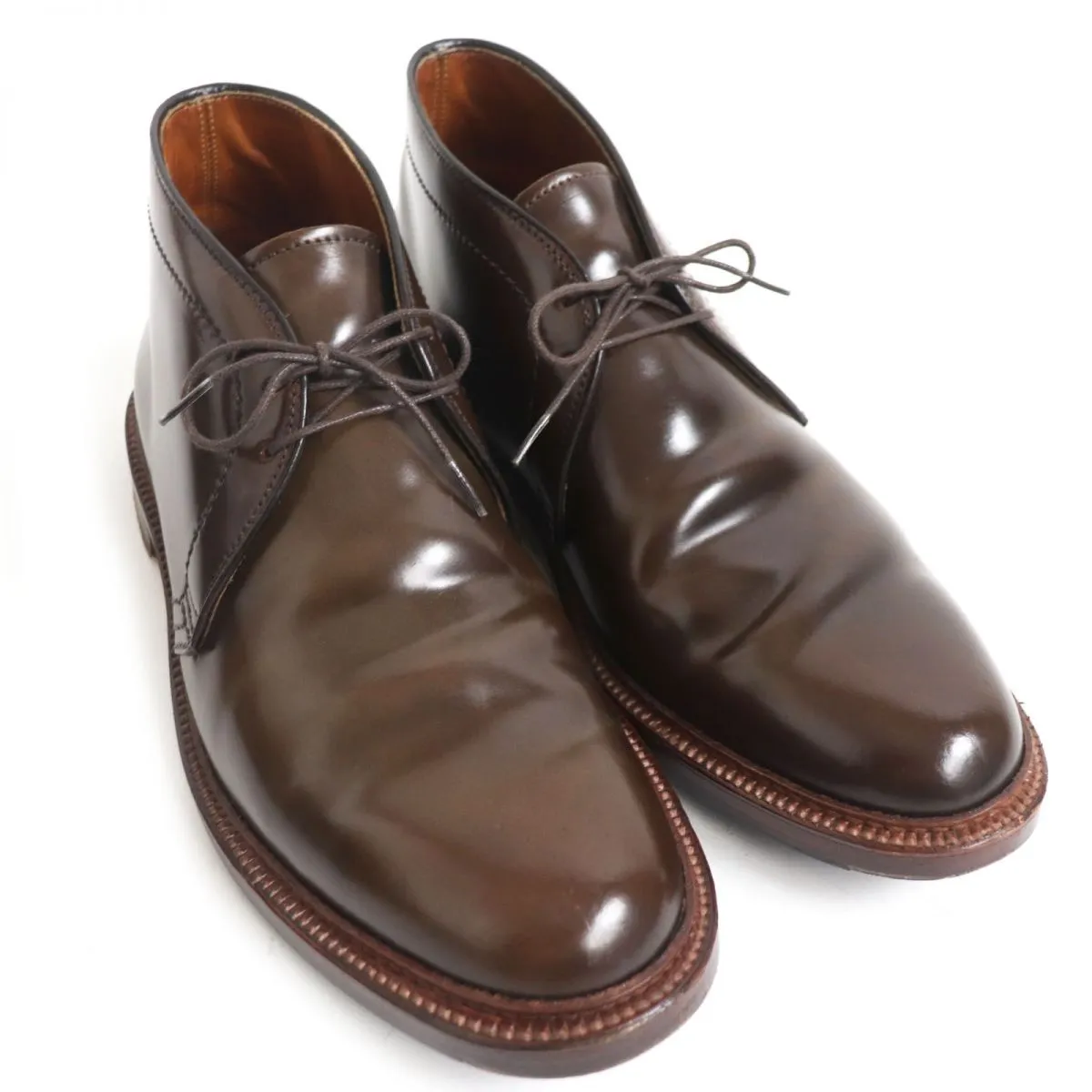 Alden 13132 Cigar Cordovan Plain Toe Chukka Boots