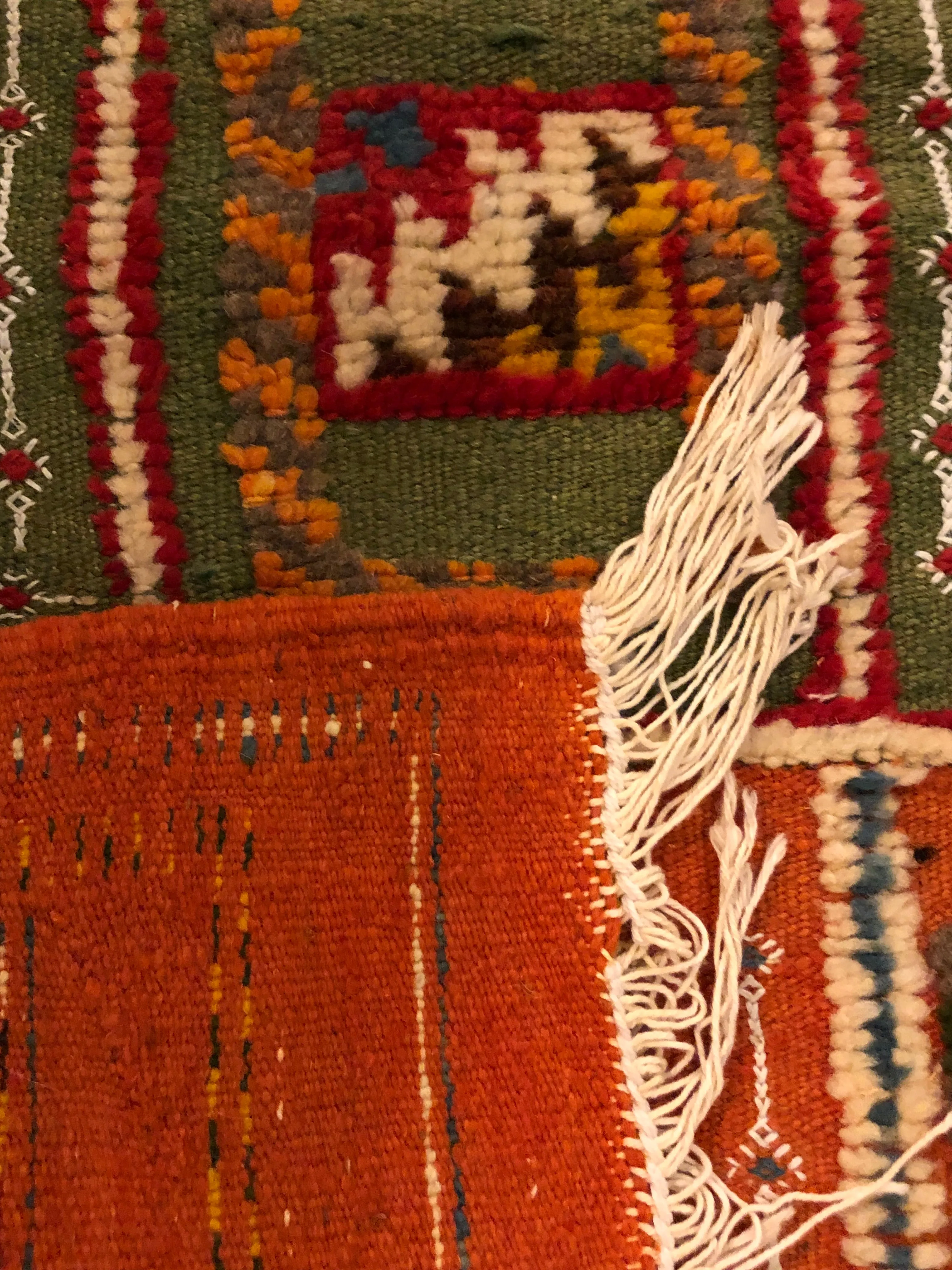 Berber Rug Small with Abstract Elements on Panels