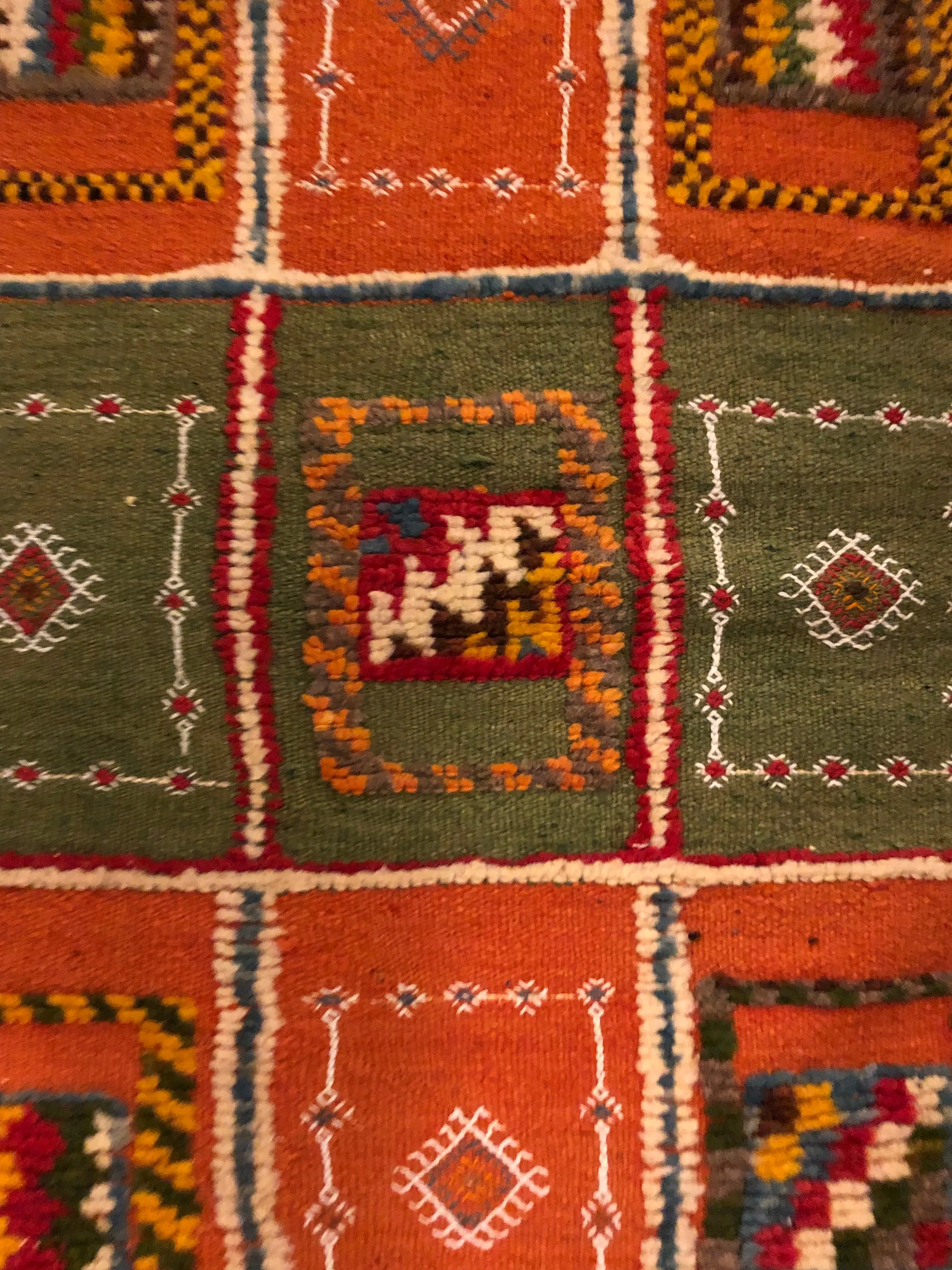 Berber Rug Small with Abstract Elements on Panels