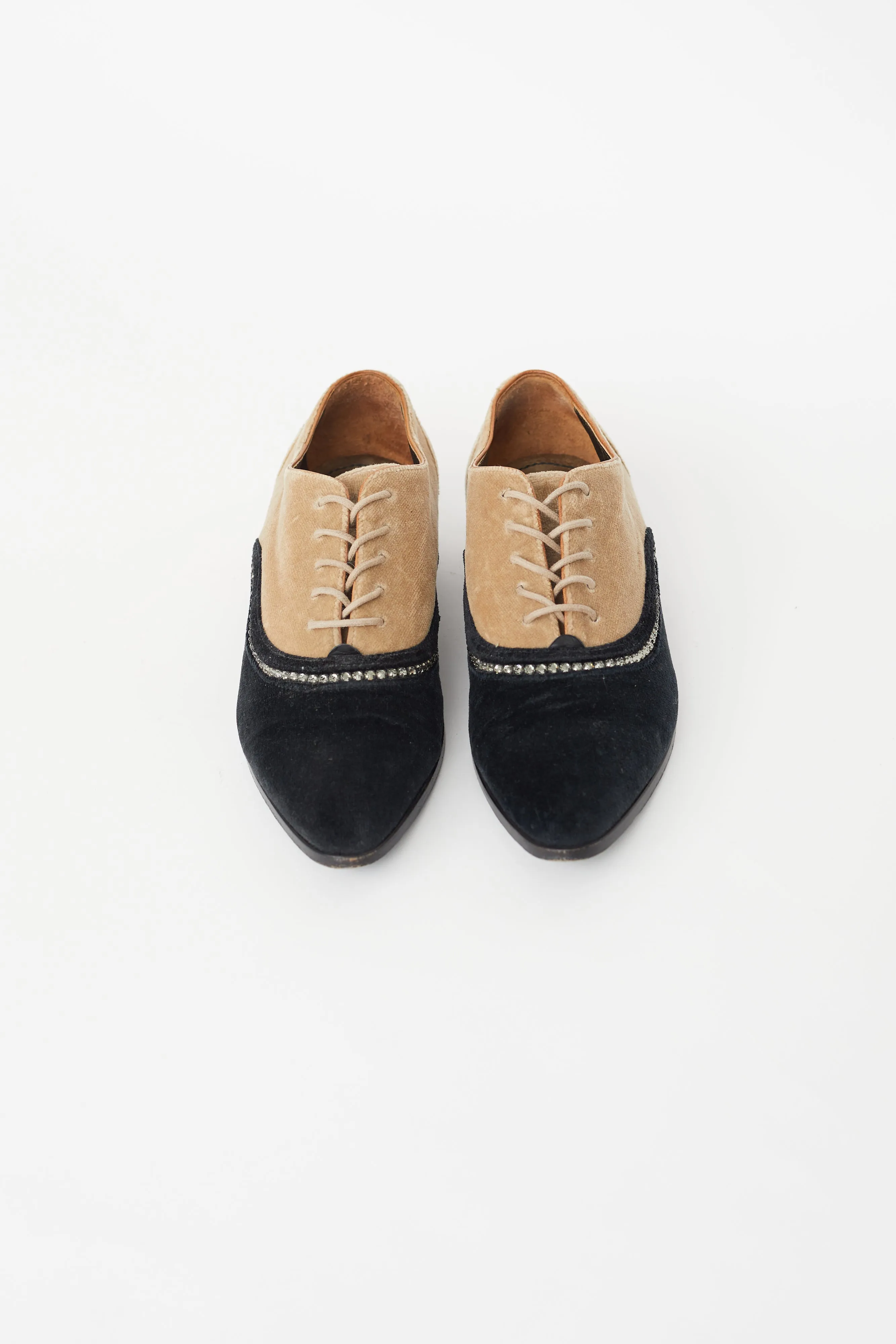 Black & Brown Rhinestone Oxford