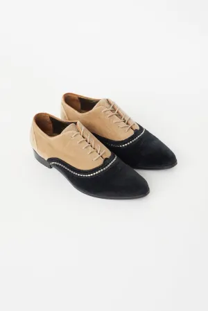 Black & Brown Rhinestone Oxford