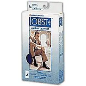 BSN Jobst Men's Knee High Ribbed Compression Socks Extra-large, Black, Closed Toe, Latex-free - 1 Pair