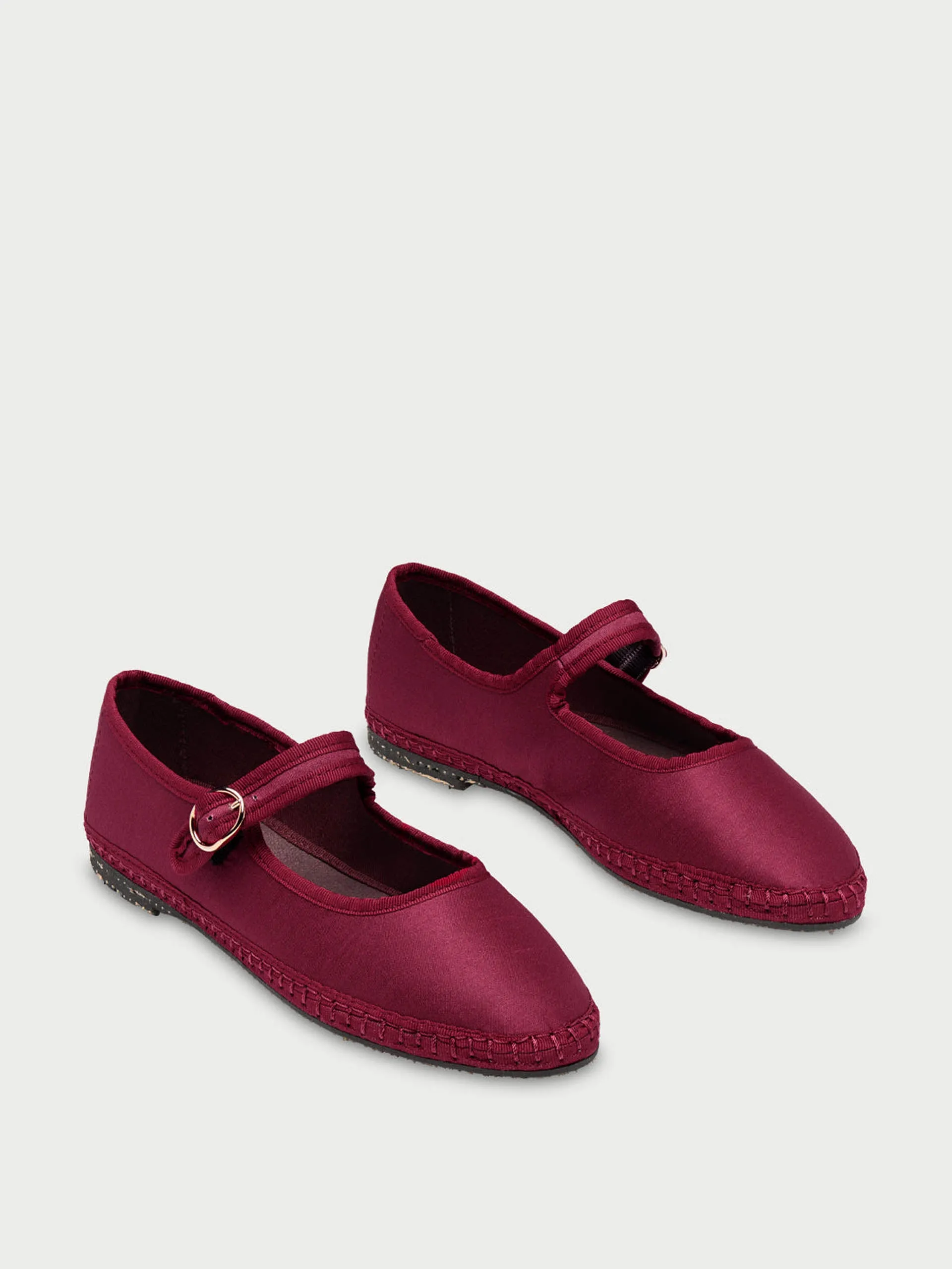 Burgundy Barnes Mary Jane flats