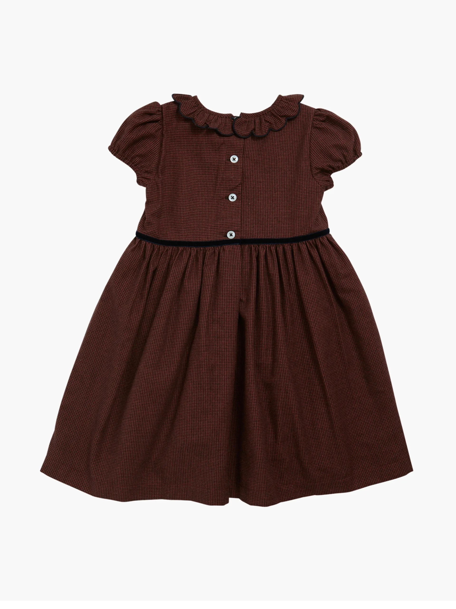 Burgundy Raisin scalloped dress