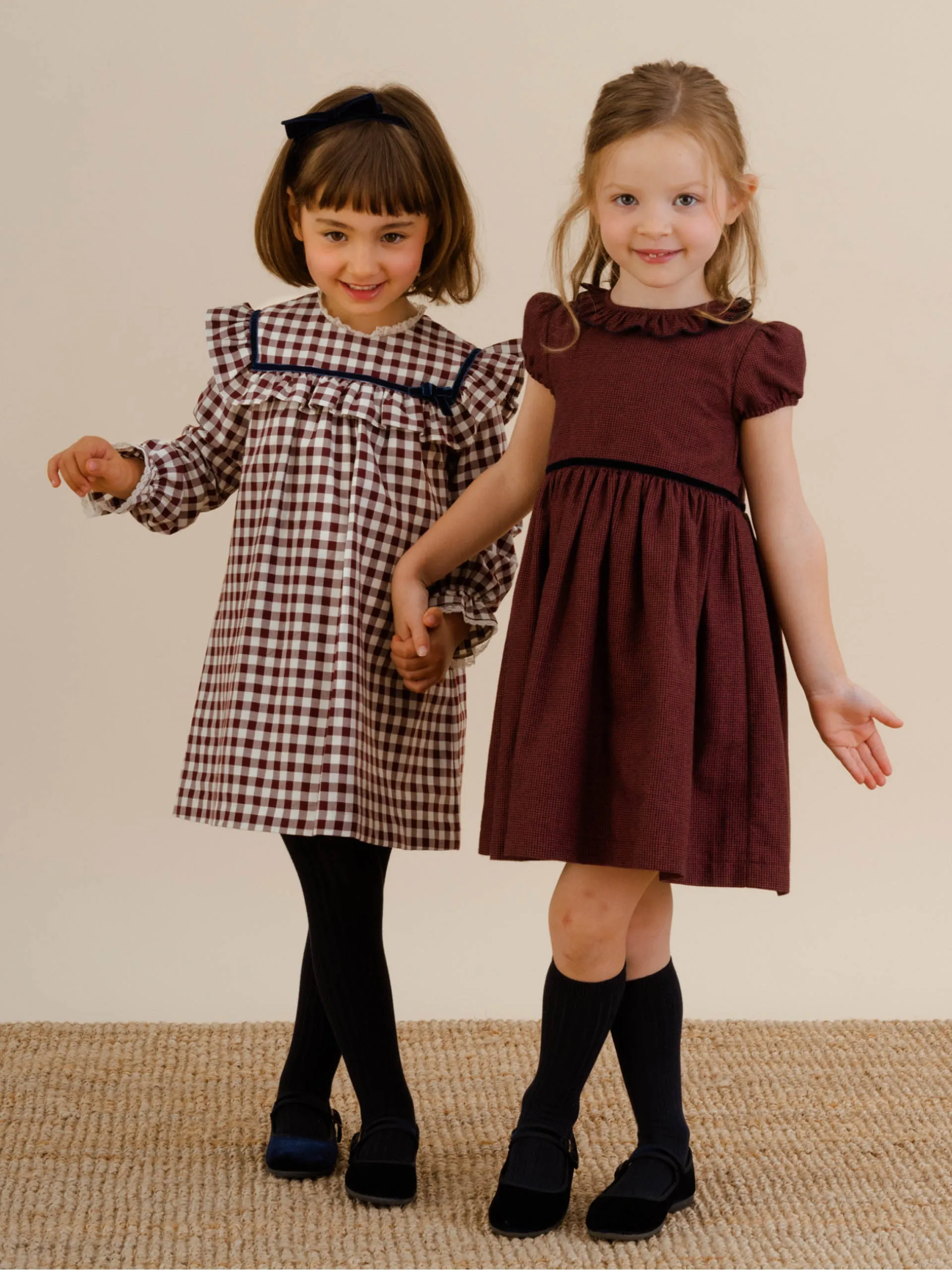 Burgundy Raisin scalloped dress