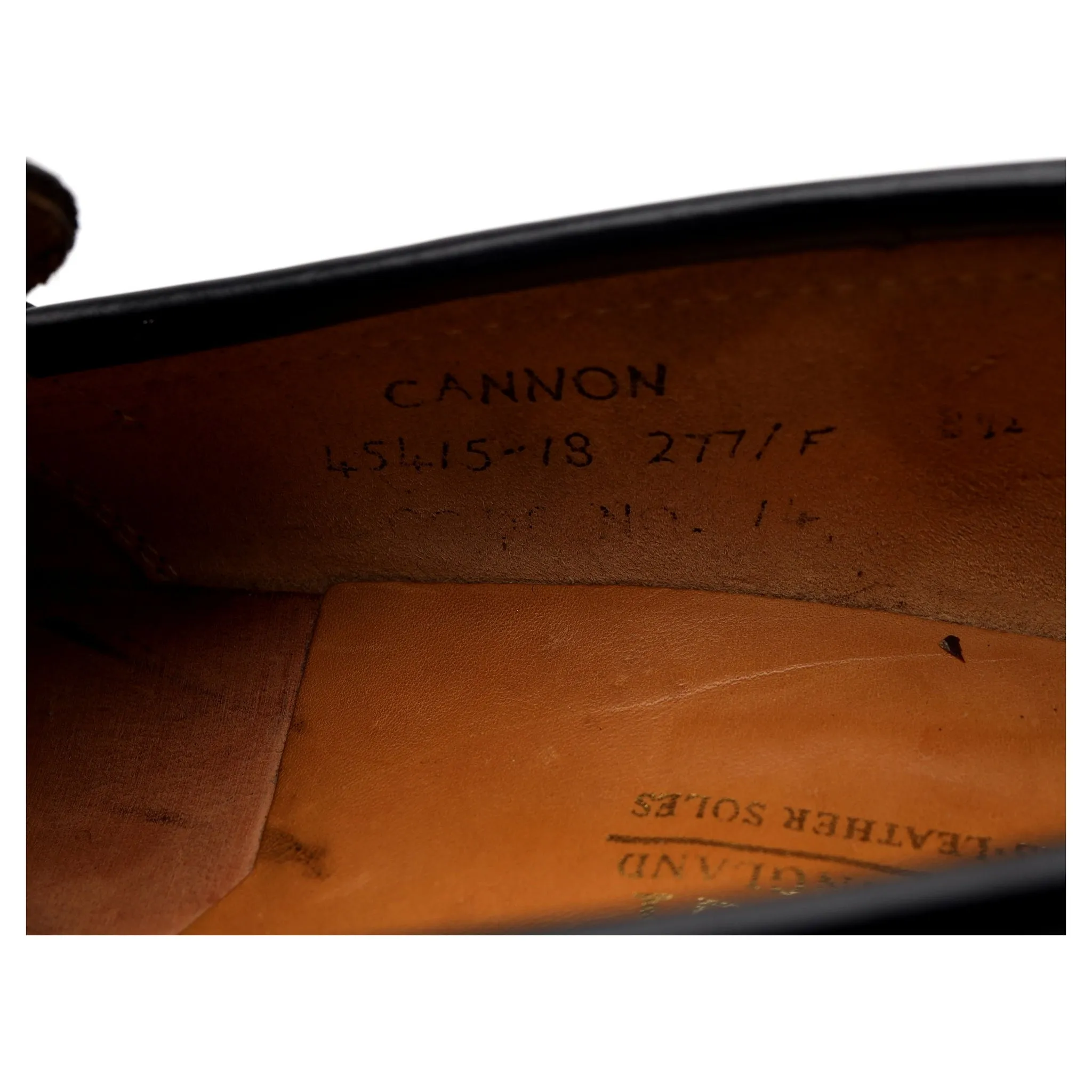 'Cannon' Black Leather Loafer UK 8.5 F