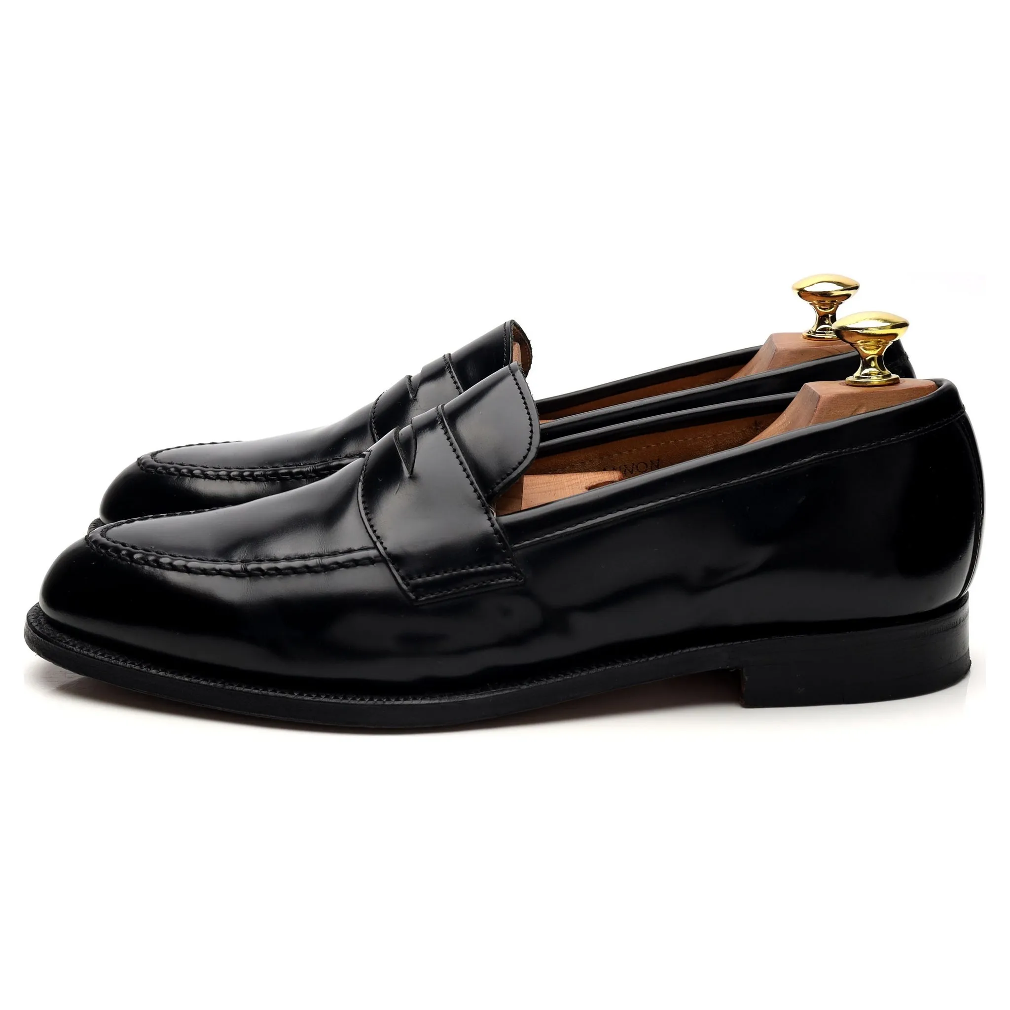 'Cannon' Black Leather Loafer UK 8.5 F