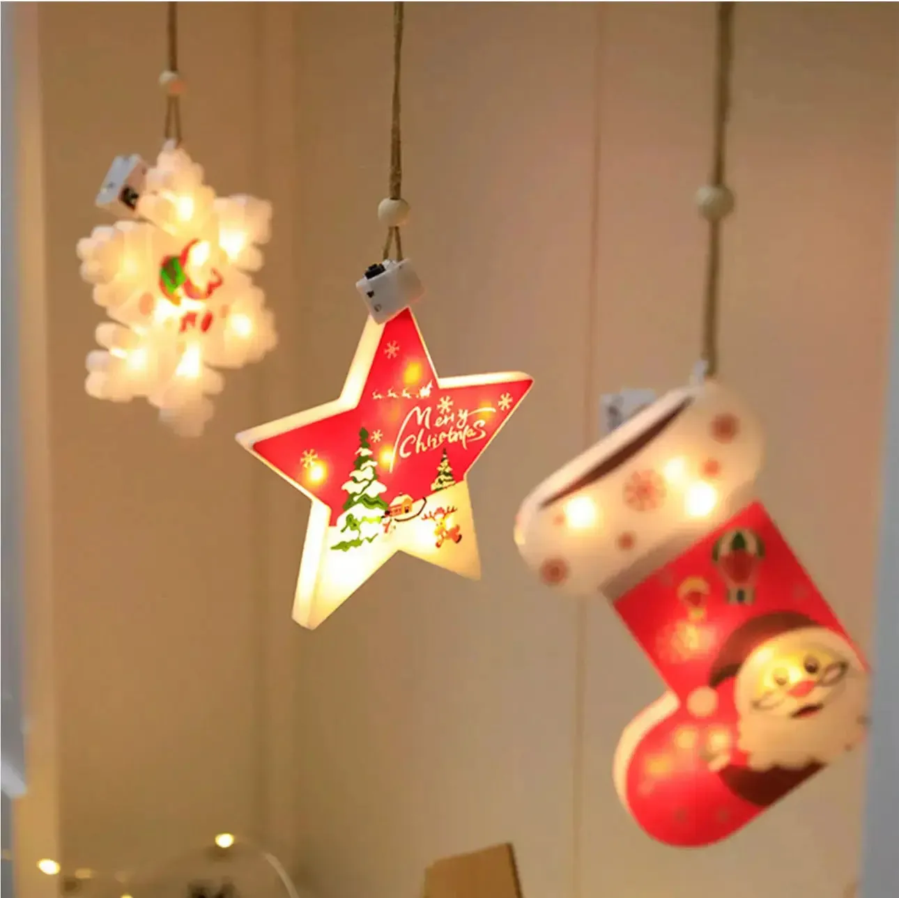 Christmas Tree Santa Ornaments LED light x1pc