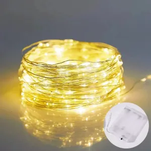Christmes 3mts (100 lamps)  LED Copper wire LED light for Christmas Tree home Christmas decorations 3mts
