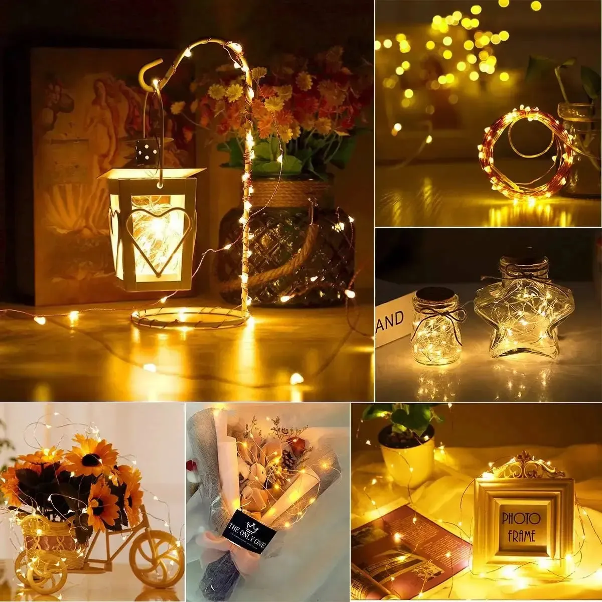 Christmes 3mts (100 lamps)  LED Copper wire LED light for Christmas Tree home Christmas decorations 3mts