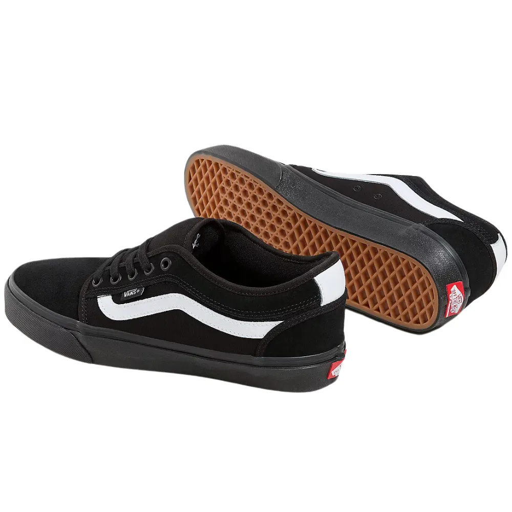 Chukka Low Sidestripe Black/Black/White