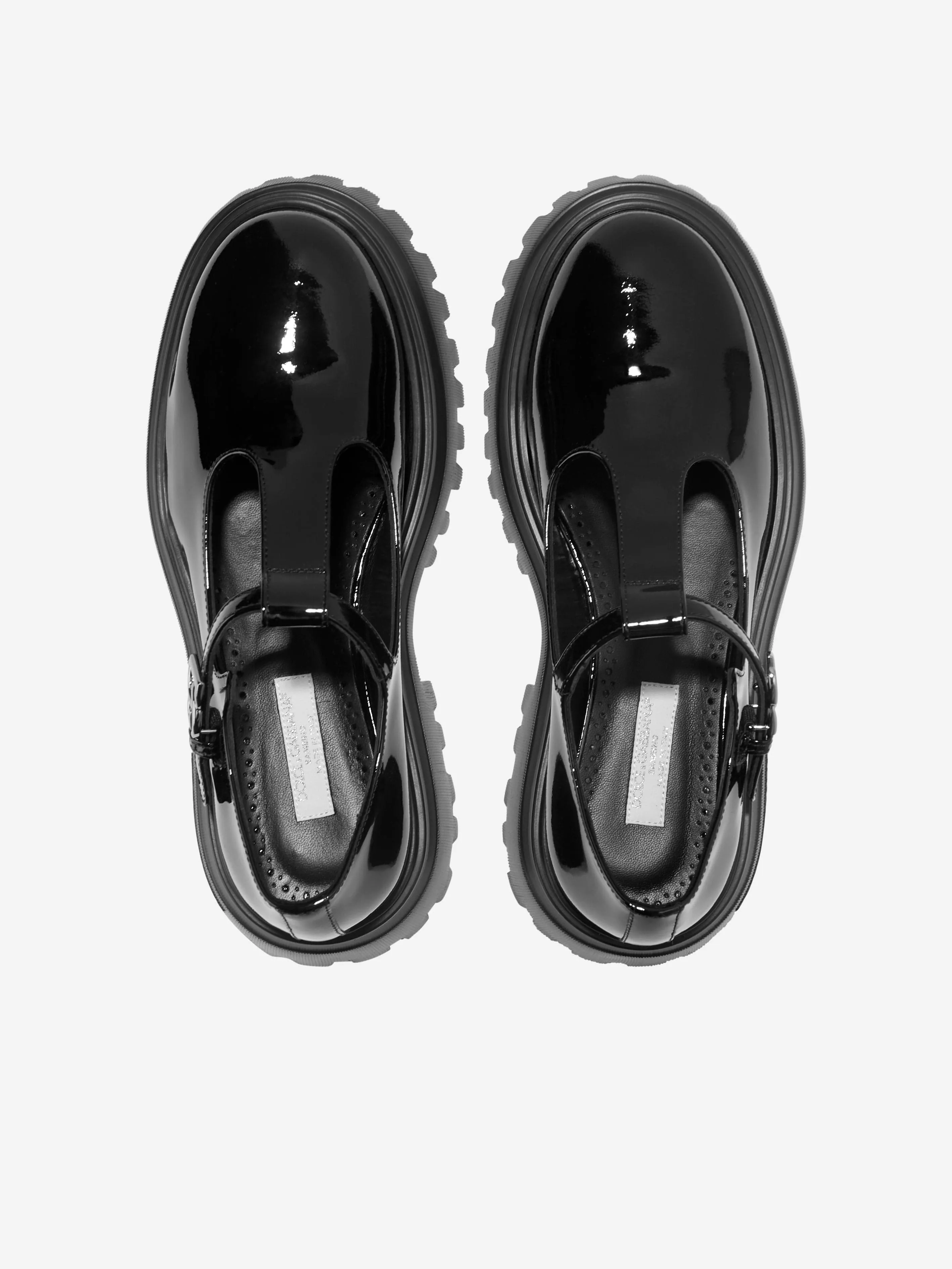 Dolce & Gabbana Girls Leather Mary Jane Shoes in Black