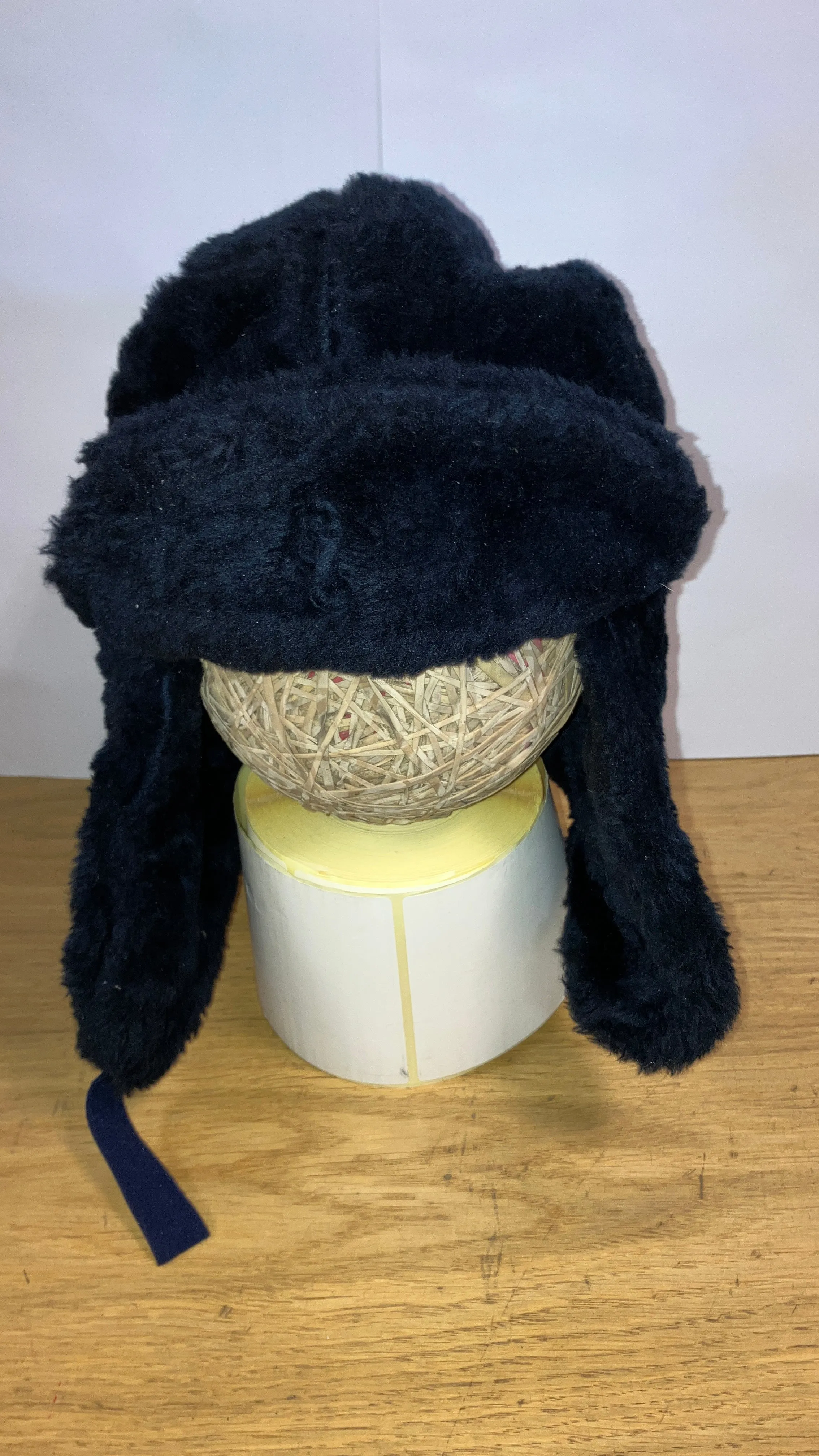 Dutch Synthetic Fur Cold Weather Hats - Navy Blue