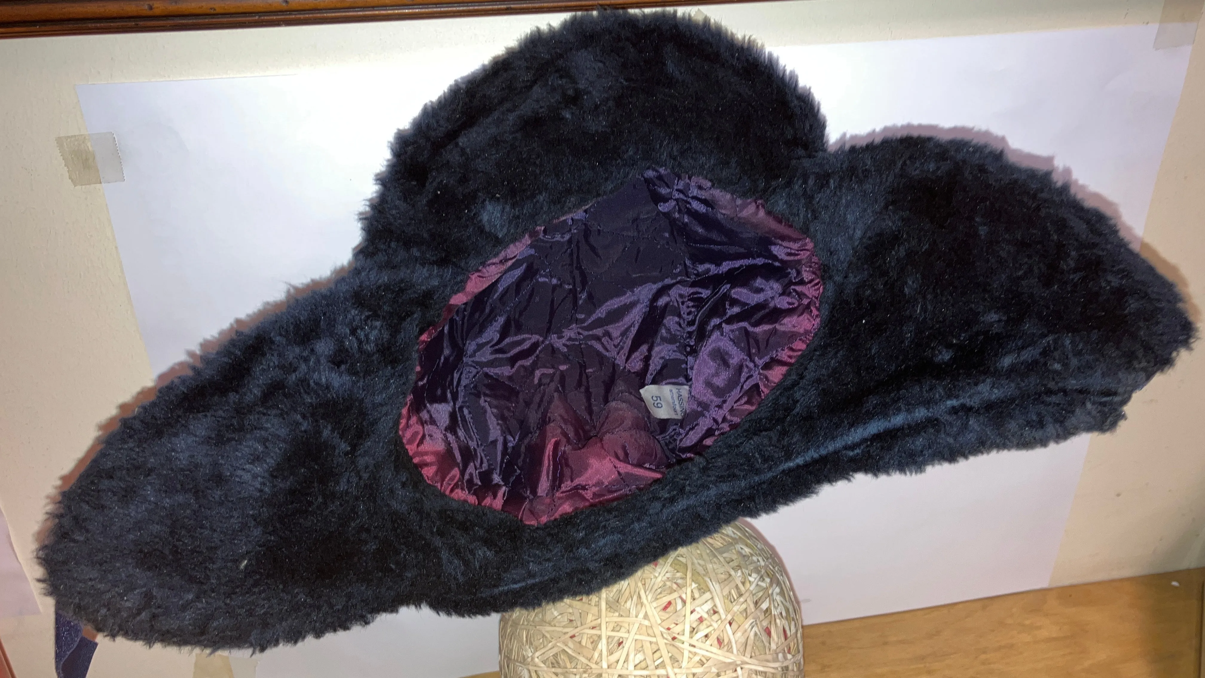 Dutch Synthetic Fur Cold Weather Hats - Navy Blue