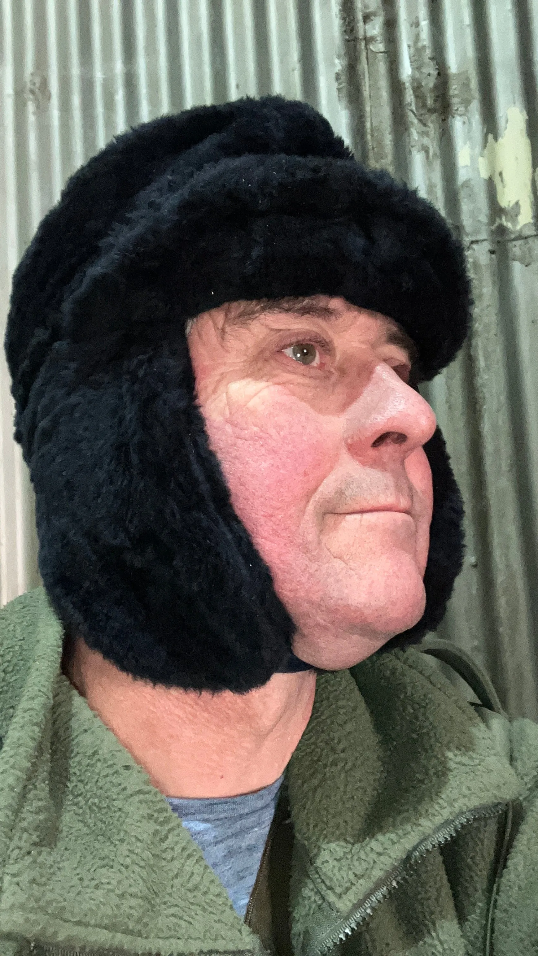 Dutch Synthetic Fur Cold Weather Hats - Navy Blue