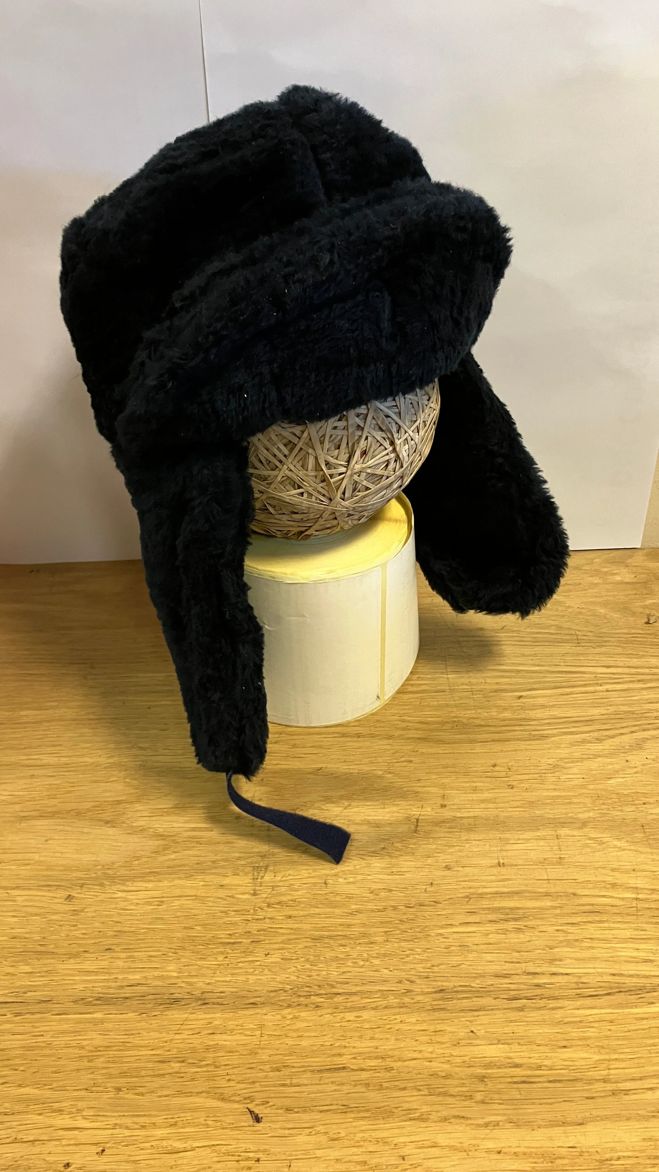 Dutch Synthetic Fur Cold Weather Hats - Navy Blue