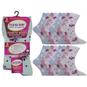 Flexi-Top Ladies Loose Top Socks - Pack of 3