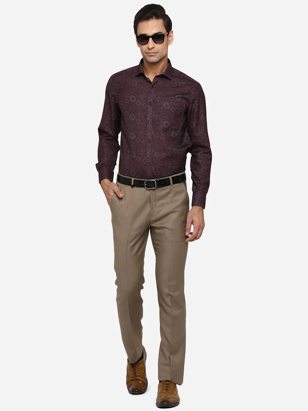 Fown Solid Slim Fit Formal Trouser | JB STUDIO