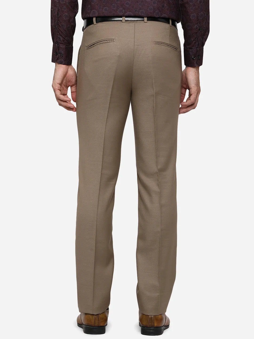 Fown Solid Slim Fit Formal Trouser | JB STUDIO