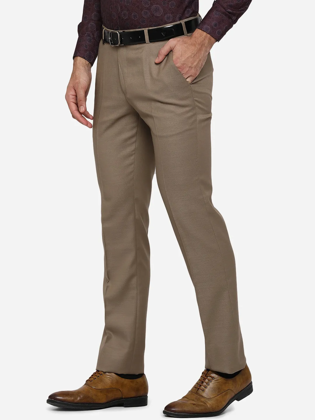 Fown Solid Slim Fit Formal Trouser | JB STUDIO