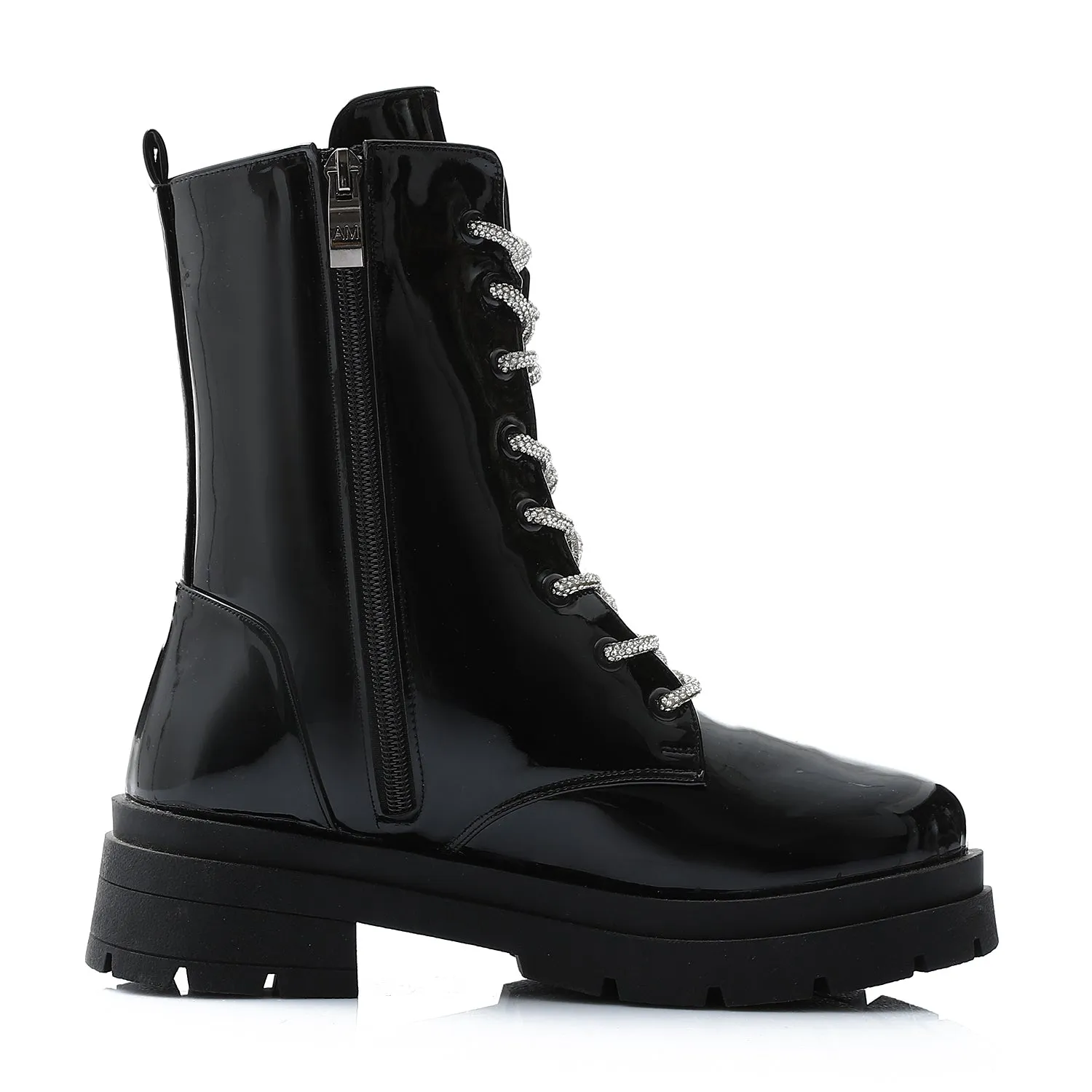 Gadget chunky Chelsea boots in shinny black