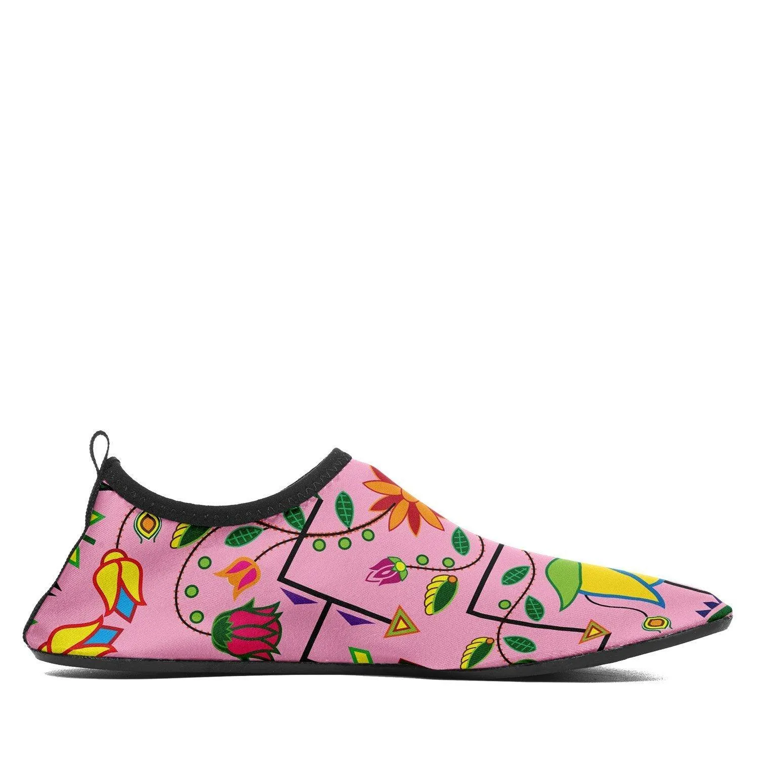 Geometric Floral Summer Sunset Sockamoccs Kid's Sockamoccs Slip On Shoes