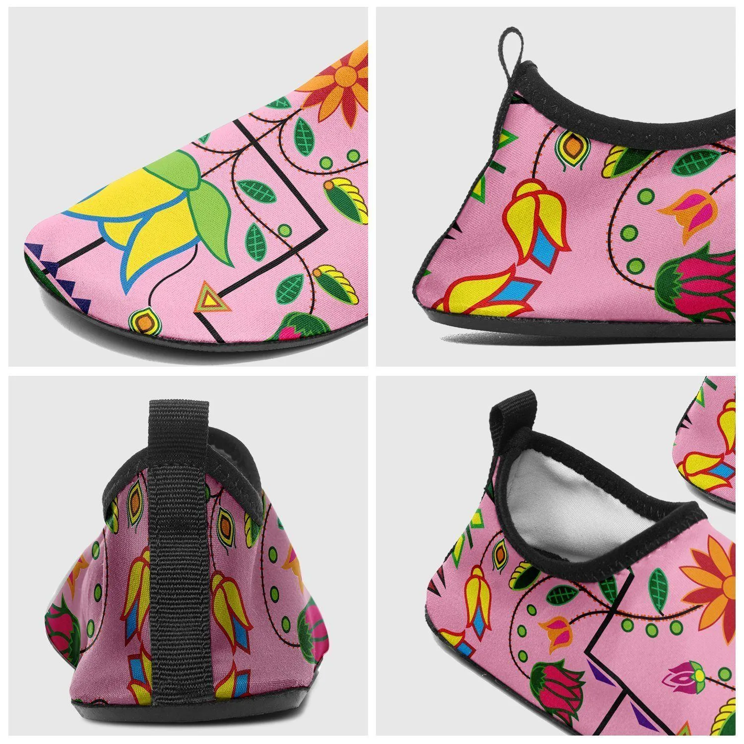 Geometric Floral Summer Sunset Sockamoccs Kid's Sockamoccs Slip On Shoes