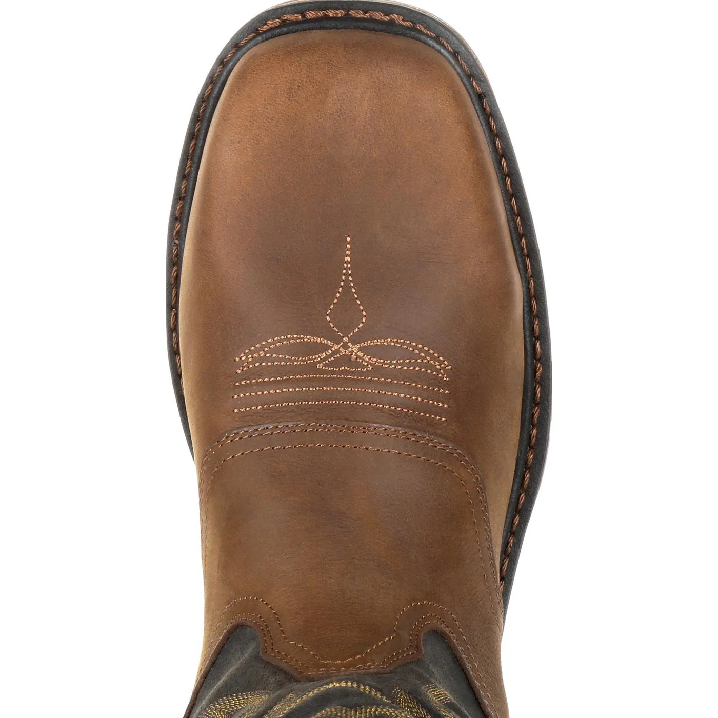 Georgia | Men's Carbo-Tec LT Steel Toe Waterproof Pull On Work Boot | Black / Brown