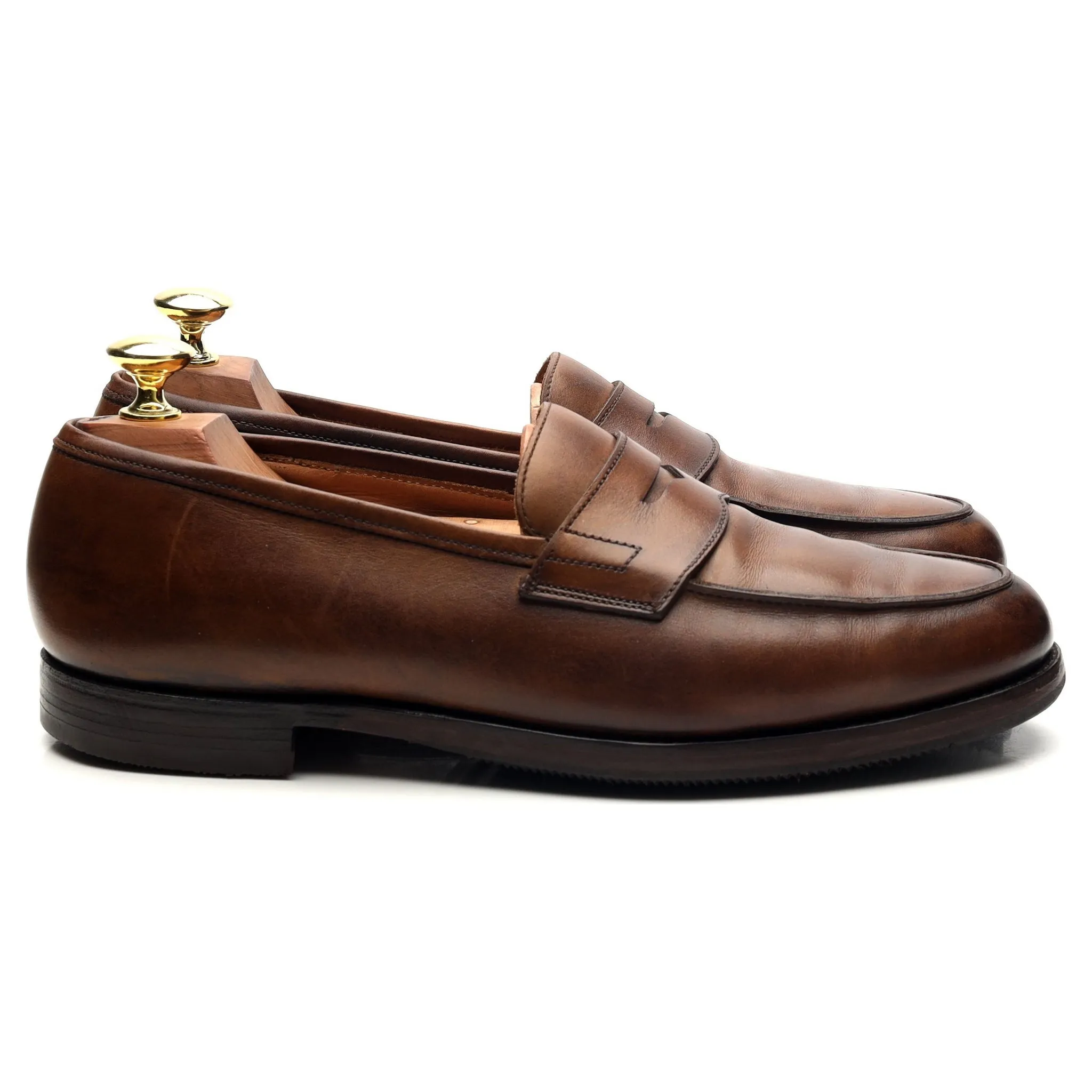 'Grantham 2' Brown Leather Loafers UK 7 E