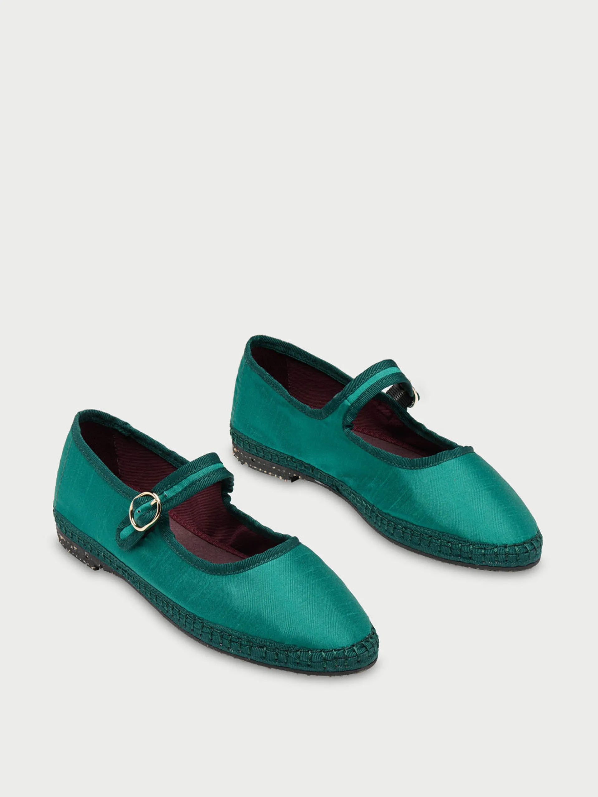 Green Costello Mary Jane flats