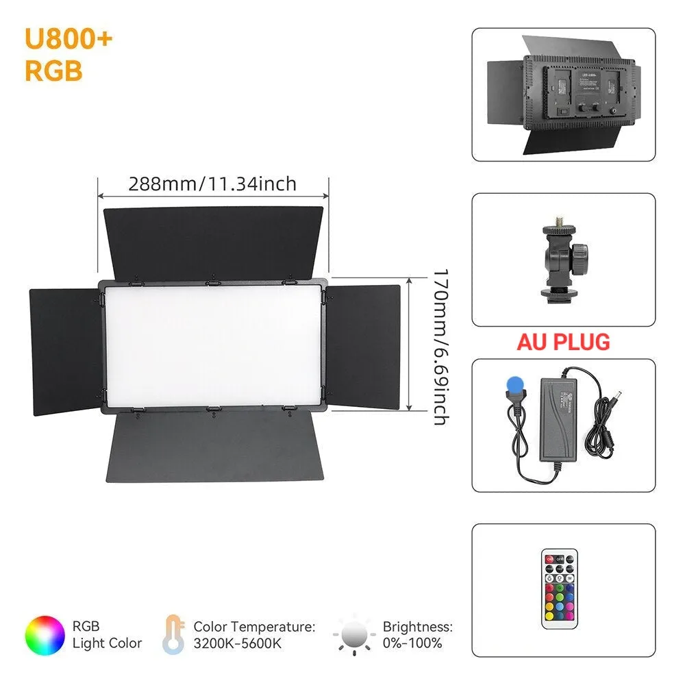 Hridz U800 RGB Video Light Dimmable Wireless LED Lights for Photo Studio Wedding