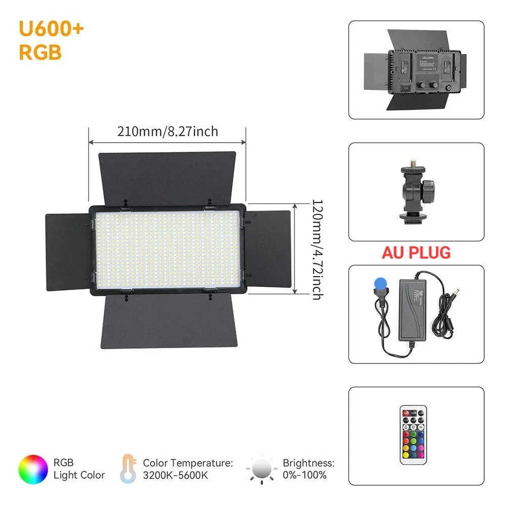 Hridz U800 RGB Video Light Dimmable Wireless LED Lights for Photo Studio Wedding