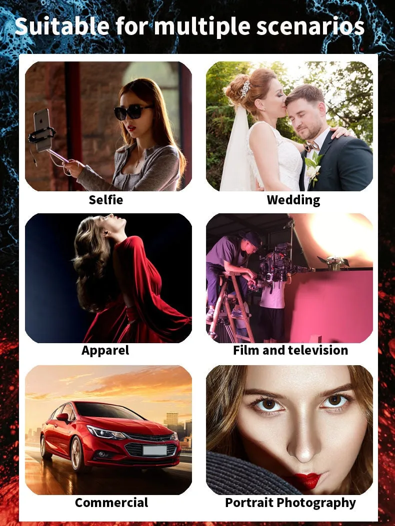 Hridz U800 RGB Video Light Dimmable Wireless LED Lights for Photo Studio Wedding