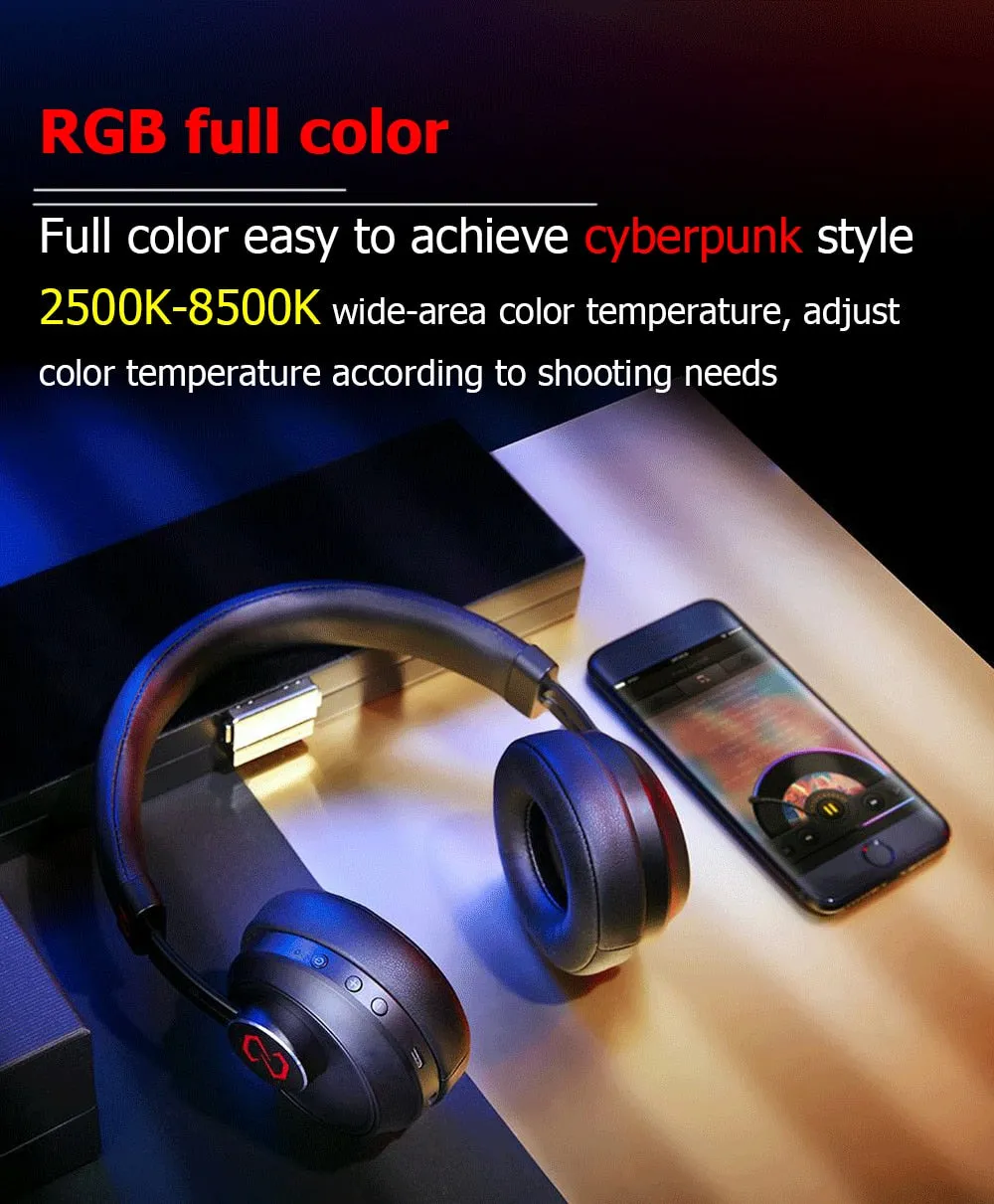 Hridz U800 RGB Video Light Dimmable Wireless LED Lights for Photo Studio Wedding