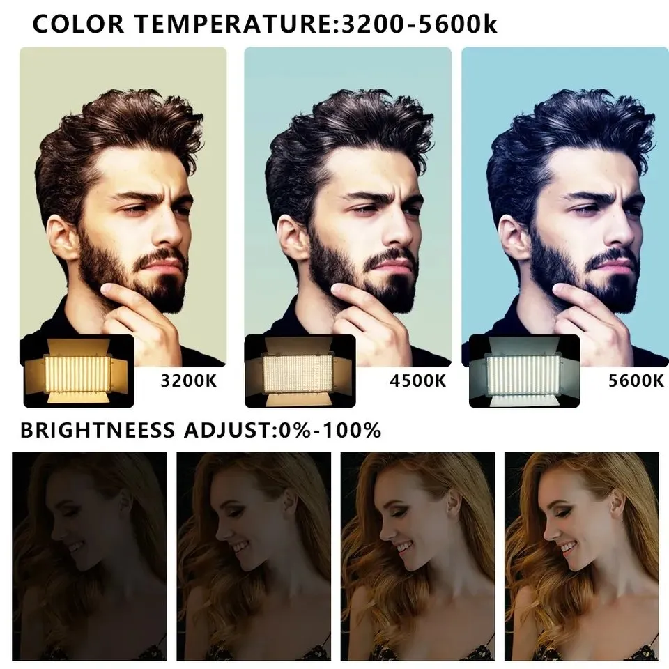 Hridz U800 RGB Video Light Dimmable Wireless LED Lights for Photo Studio Wedding