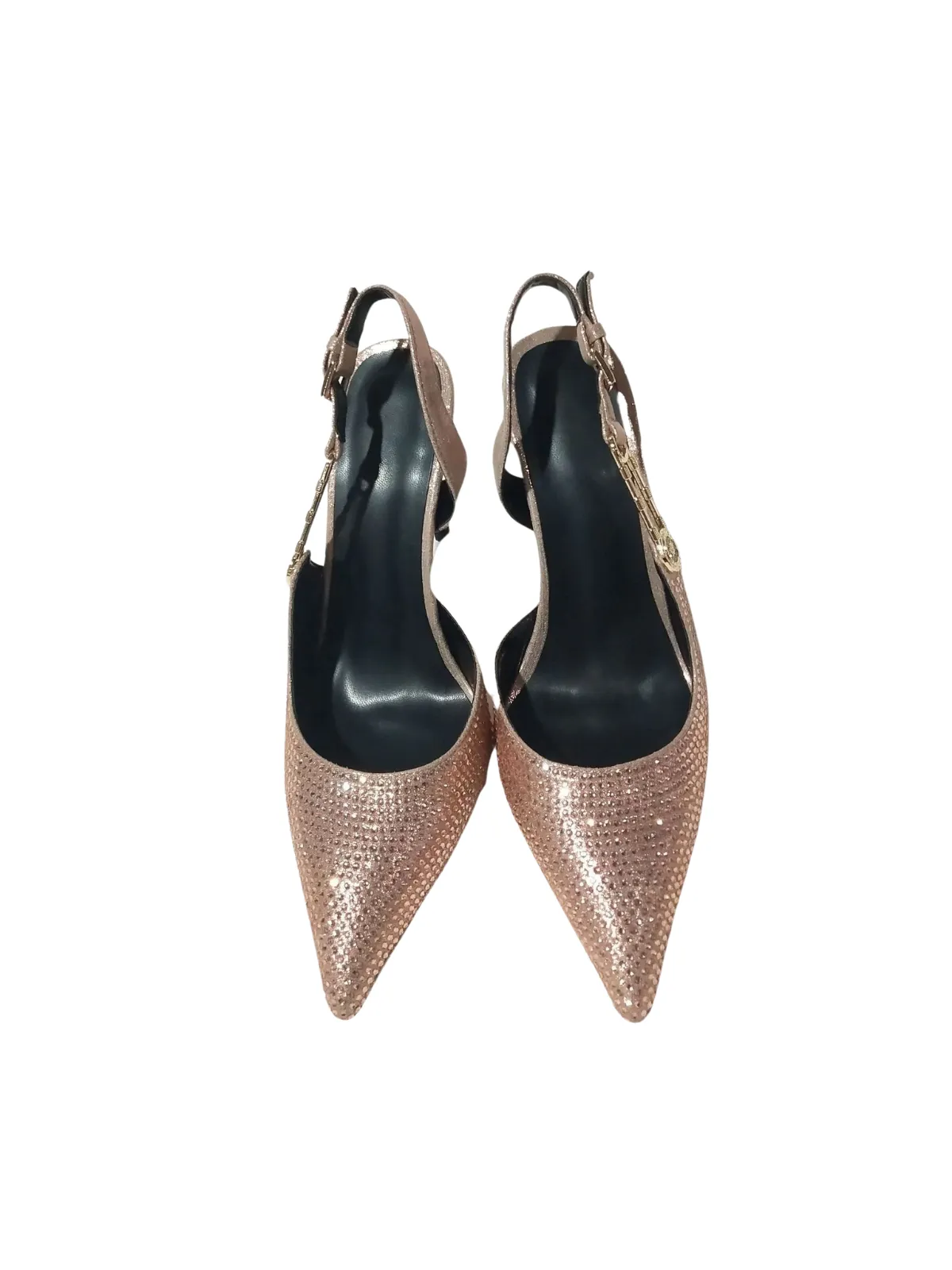 Jaxxon Crystal Heels In Champagne