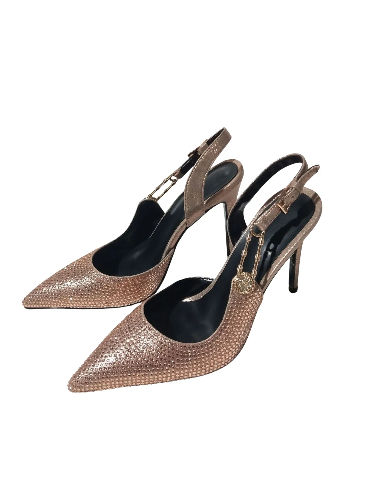 Jaxxon Crystal Heels In Champagne