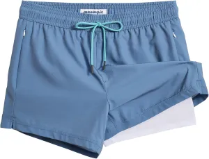 maamgic Mens Swim Trunks with Compression Liner Short Stretch Mens Bathing Suit Quick Dry Swimming Trunks Swimsuit