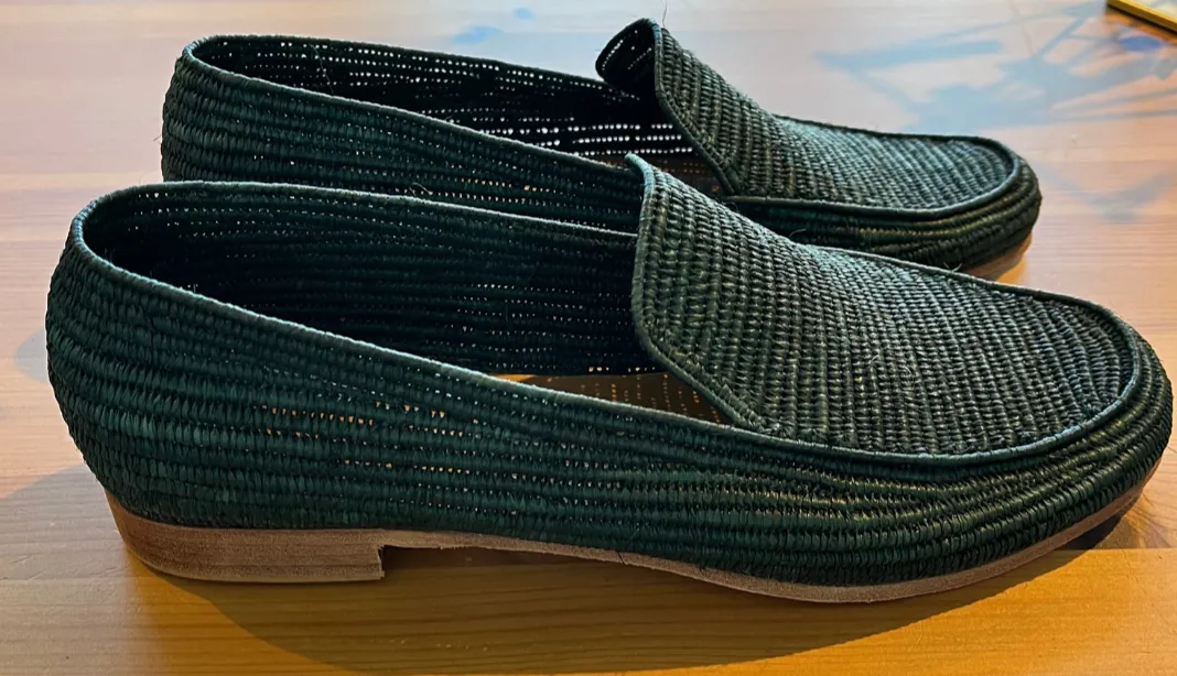 Men's Raffia Loafer in Forest