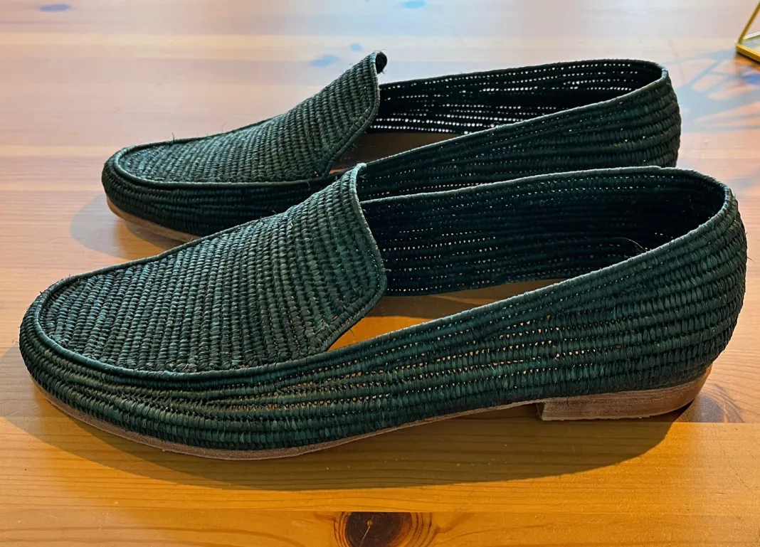 Men's Raffia Loafer in Forest