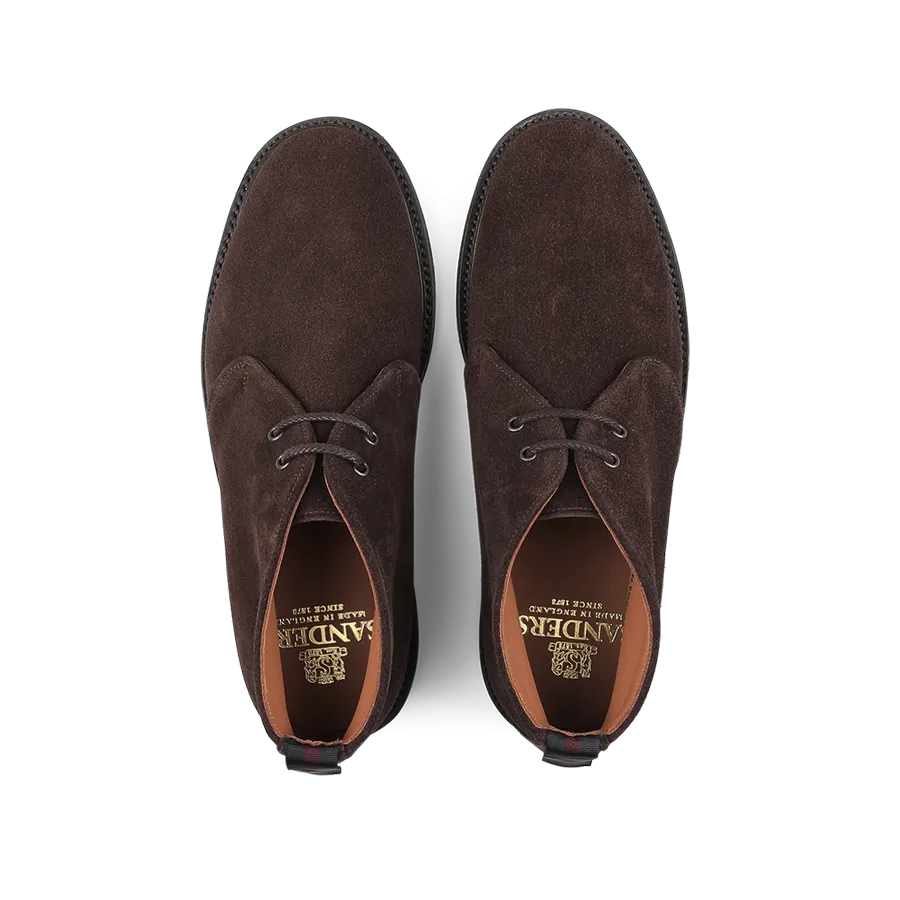 Mocha Reverse Suede Harry Chukka Boots