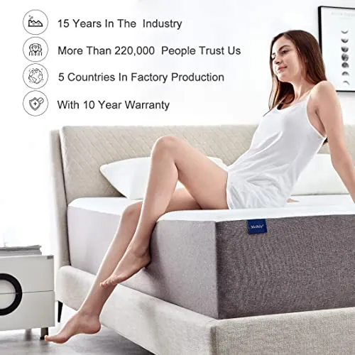Molblly Queen Mattress 10 Inch Memory Foam Mattress in a Box, Fiberglass Free,Breathable Bed Comfortable Mattress for Cooler Sleep Supportive & Pressure Relief, Queen Size, 60" X 80" X 10"