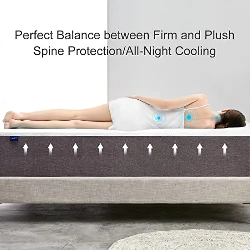 Molblly Queen Mattress 10 Inch Memory Foam Mattress in a Box, Fiberglass Free,Breathable Bed Comfortable Mattress for Cooler Sleep Supportive & Pressure Relief, Queen Size, 60" X 80" X 10"